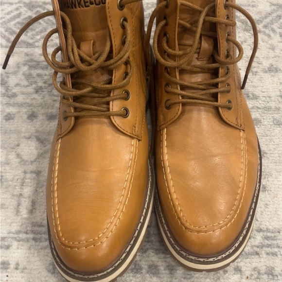 Hawke & Co Tan Leather Moc-Toe Boots - Picture 3 of 9